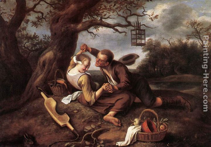 Merry Couple painting - Jan Steen Merry Couple art painting